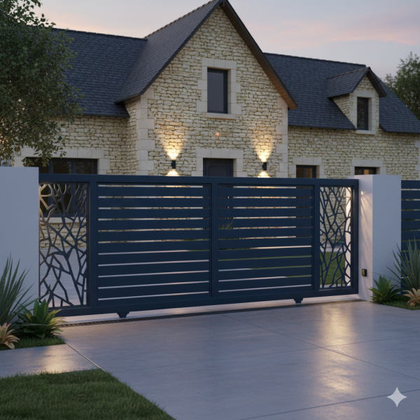 Entreprise locale pour la vente et l'installation de portail coulissant en aluminium à Sarlat (24) en Dordogne