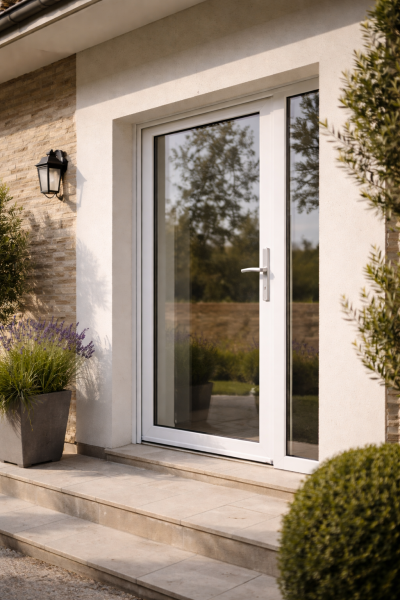 Vente et installation de portes d'entrée PVC vitrées à Toulouse et ses alentours (31) en Haute-Garonne 